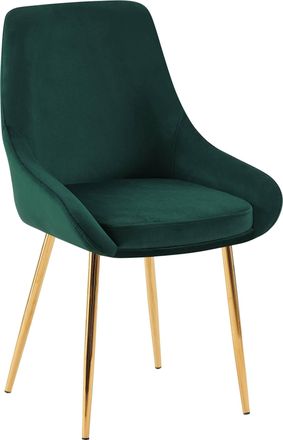Clp Silla De Comedor Elmira De Terciopelo Verde Metal Oro