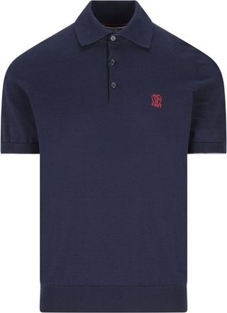 Brunello Cucinelli Logo Cotton Polo Shirt-Uomo