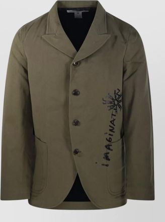 Comme Des Gar&ccedil;ons tailored jacket notched lapel graphic print