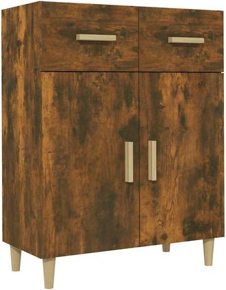 vidaXL Vidaxl - Aparador Madera Contrachapada Roble Ahumado 69,5x34x89 Cm