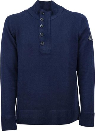 Roy Rogers Half-neck wollen trui - Heren - Vesten - Blauw - XL - Wol - Truien & Vesten