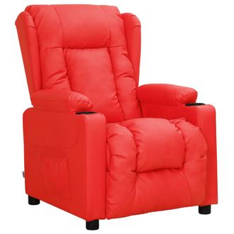 vidaXL Sill&oacute;n Reclinable De Cuero Sint&eacute;tico Rojo Vidaxl