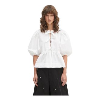 Ganni Mujer, Blusas y Camisas, Blanco, Talla: L