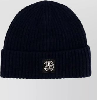 Stone Island ribbed wool beanie
