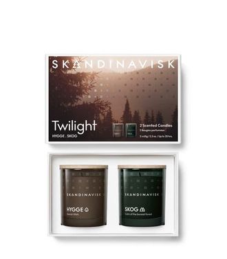 Skandinavisk GIFTSET - Twilight Scented Candle in Forest Green/camel Brown at Nordstrom