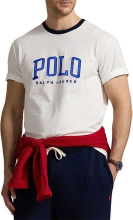 Polo Ralph Lauren Big & Tall Logo Jersey T-Shirt in White at Nordstrom, Size 1X Big