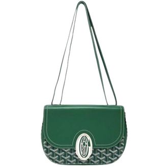 Goyard Pre-owned Vintage Schoudertas - Dames - Pre-owned - Groen - Maat: ONE Size Leer