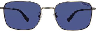 Trussardi STR436 0581 Mens Sunglasses Silver Size 56
