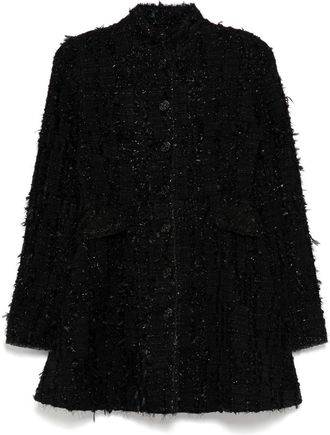 Shiatzy Chen Sense of Ink Collection tweed jacket - Black