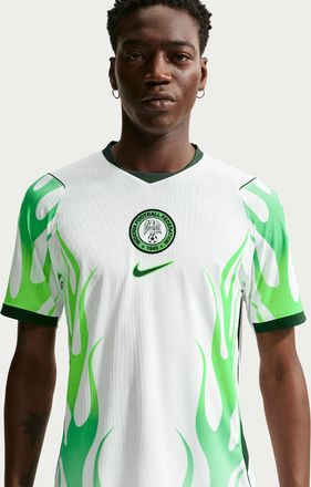 Nike Nigeria 2026 Match Away Nike Mens Aero-FIT Soccer Authentic Jersey in White | IB5205-100