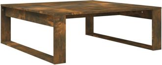 vidaXL Coffee Table Smoked Oak 100x100x35 cm Engineered Wood Vidaxl