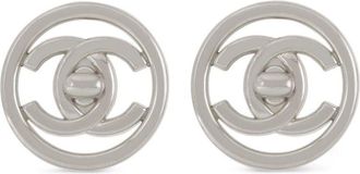 Chanel 1997 CC Turnlock clip-on earrings - Silver