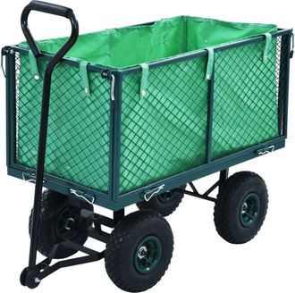 vidaXL Carrito De Mano De Jard&iacute;n Verde 350 Kg Vidaxl
