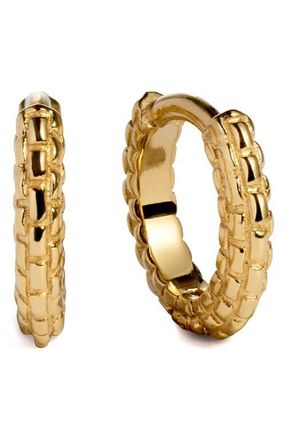 Monica Vinader Heirloom Mini Huggie Earrings in 18K Gold Vermeil at Nordstrom