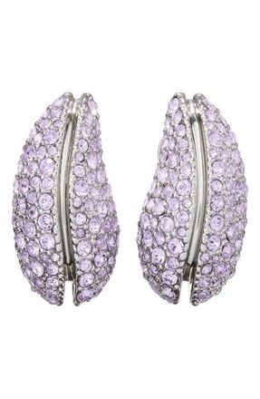 Tory Burch Pav&eacute; Wave Drop Earrings in Purple at Nordstrom