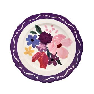 BITOSSI HOME Round Platter Cm.32,5 Bouquet Viola