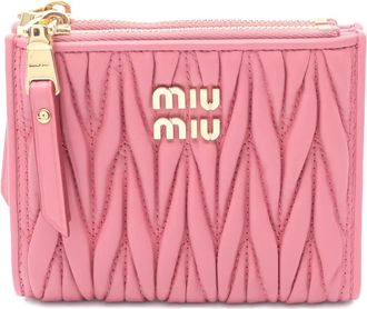 Miu Miu Portafoglio bi-fold matelassé anni 2020 - Rosa