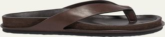 Jacquemus Mens Les Tatanes Leather Thong Sandals