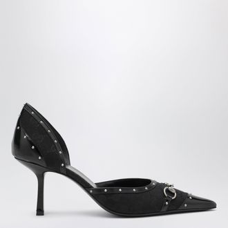 Gucci D&eacute;collet&eacute; Savoy nere in tessuto GG