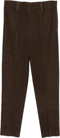 Issey Miyake Tailored Pleats 1 Broek - Heren - Straight fit broeken - Bruin - S - Leer - Broeken