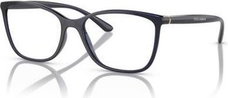 Dolce & Gabbana 54mm Rectangle optical glasses in Blue at Nordstrom
