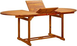vidaXL Mesa de jardín madera maciza de acacia 200x100x75 cm Vidaxl