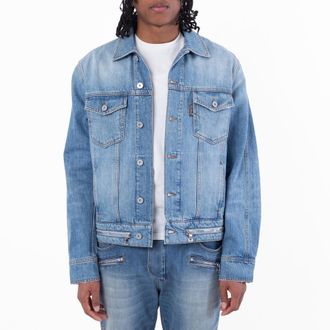 Balmain Denim jacket with zip fastening, Brand Size 50 (US Size 40)