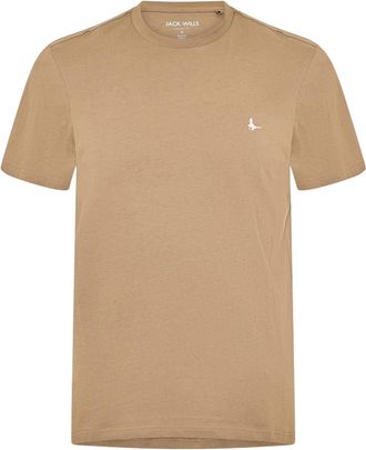 Jack Wills Sandleford-T-shirt met logo voor heren (Fawn)