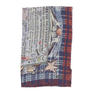 Faliero Sarti Fringed Rectangular Scarf - female - Faliero Sarti - Scarves - Multicolor - ONE SIZE - Accessories