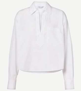 Veronica Beard Khai cotton-blend poplin shirt