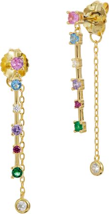 Savvy Cie Jewels 18K Gold Sterling Double Drop Earrings