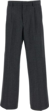 Sunflower Broek met wijde pijpen en plooien - Heren - Nette broeken - Grijs - M - Katoen - Broeken