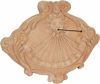 Biscottini International Biscottini - Reloj De Sol De Terracota Para Colgar 100% Hecho En Italia Completamente A Mano En El Torno
