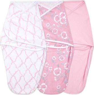Aden + Anais Aden & Anais Essentials Wrap Swaddle - Set of 3 in Stencil Pink at Nordstrom, Size 0-3 M