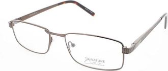 Signature Mens Brown Rectangular Eyeglass Frames Pn105DarkBrown54