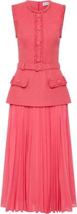Rebecca Vallance pleated midi dress - Pink