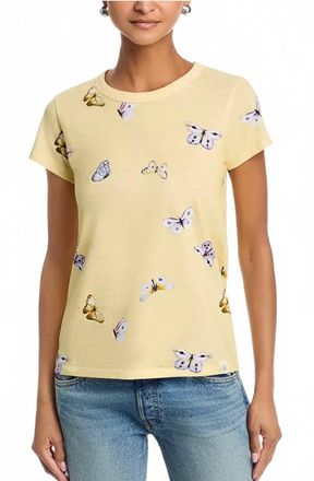 Rag & Bone Short Sleeve Tammy Butterfly Tee In Yellow