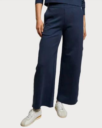 perfectwhitetee Mikos Wide Leg Pants In Navy