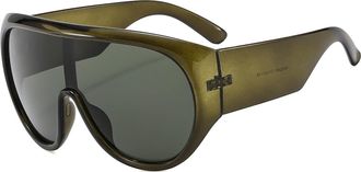 Generic Large Frame Mens Outdoor Sunglasses Vacation Driving Womens Sports Sun Glasses(Green)