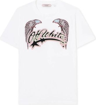 Off-white T-shirt Grafica con Motivo ad Ali - - Tops - Uomo - Bianco - L