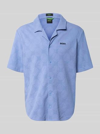 HUGO BOSS Relaxed Fit Freizeithemd aus Baumwoll-Mix Modell ST_MEMBER in Blau, Gr&ouml;&szlig;e XXXL