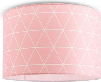 Paco Home L&aacute;mpara De Techo Pantalla Tela De Suspensi&oacute;n E27 Colgante Dormitorio Redonda Luz De Techo - Blanco, Dise&ntilde;o 11 (&oslash;45,5 Cm) - Paco Home