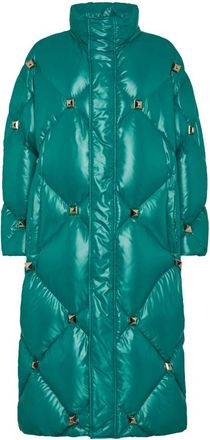 Philipp Plein Lange Pufferjas - Dames - Dons jassen - Groen - S - Polyester - Jassen
