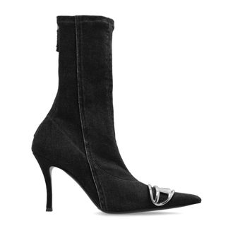 Diesel Heeled Boots, female, Black, 5 UK, Heeled Ankle Boots