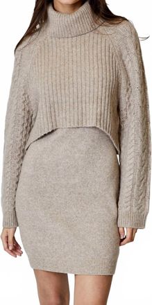 Design History Sweater Dress Set In Oatmeal