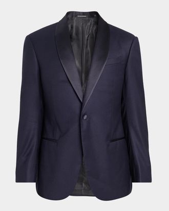 Emporio Armani Men & apos;s Textured Virgin Wool-Blend Blazer