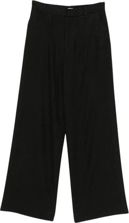 Covert Pant Covert - Dames - Wijde Broeken - Zwart - XS - Leer - Broeken