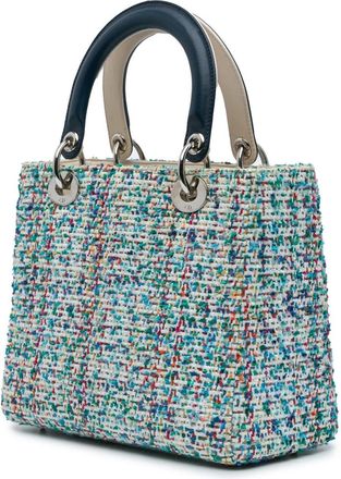 Dior Hobo Bags - 2014 Medium Tweed Lady Dior - Gr. unisize - in Blau - für Damen