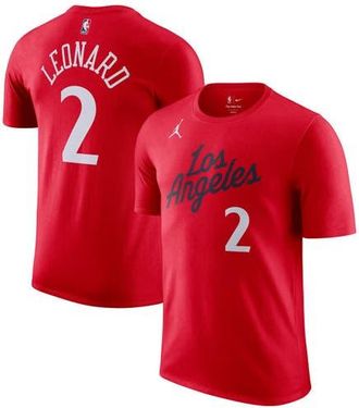 Jordan Brand Mens Jordan Brand Kawhi Leonard Red LA Clippers Statement Edition Name & Number T-Shirt at Nordstrom, Size Xx-Large