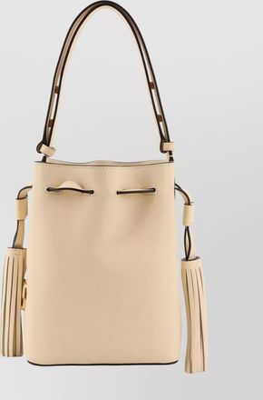 Valentino Garavani leather bucket bag featuring metal vlogo